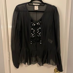 Chloe sheer silk blouse